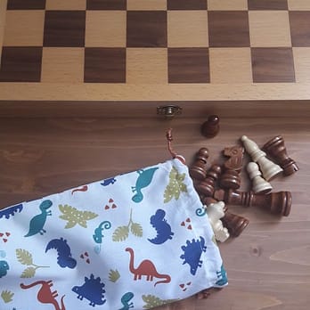 sac pochon pour pièces de jeux (échecs)